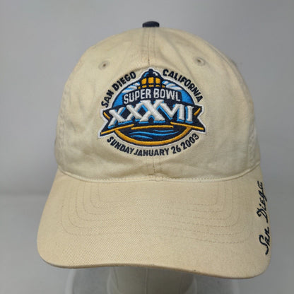 San Diego California Super Bowl XXXVII Slideback Hat Tan OSFA Reebok