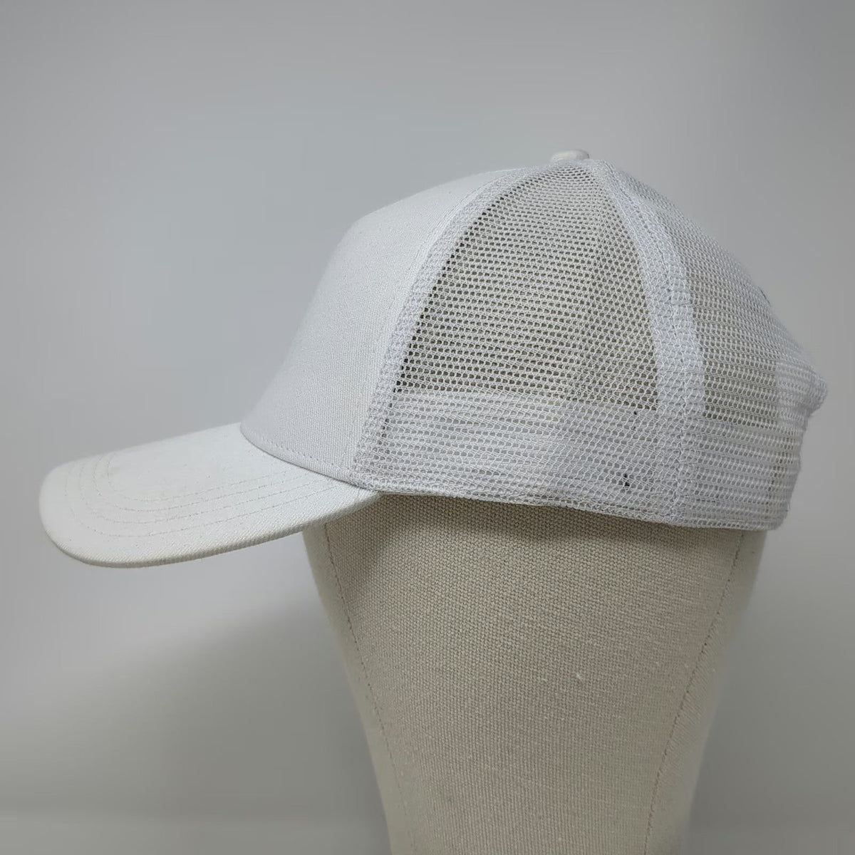 Atlantis Trucker Hat White One Size Spindrift Soda Can Recycled Mesh Snapback