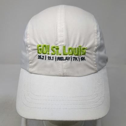Ahead GO! St. Louis Running Marathon Mesh White Blue One Size Baseball Cap Hat