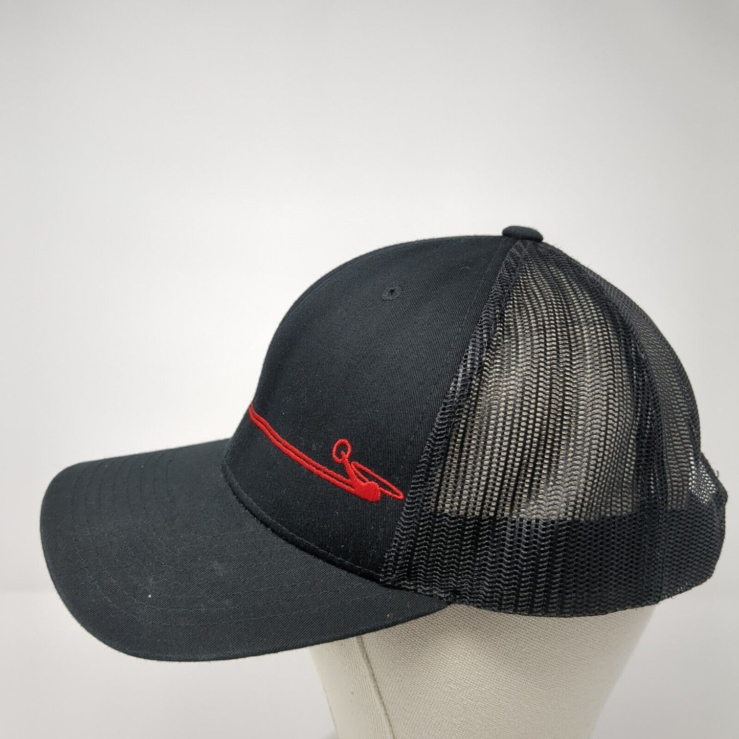 TEMSCO Snapback Trucker Hat Black One Size Adjustable Mesh Back Classics Yupoong