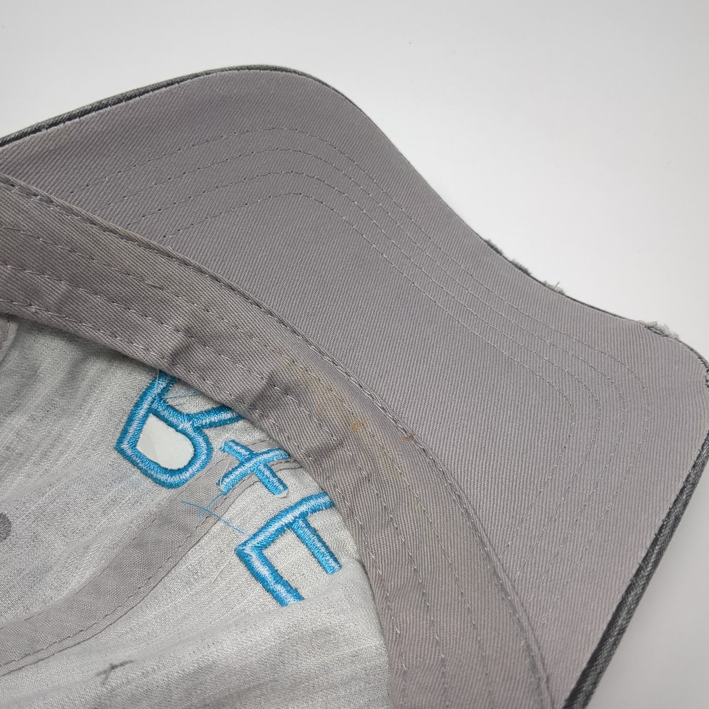R+F Trucker Hat Gray One Size Adjustable Embroidered Distressed Mesh Back