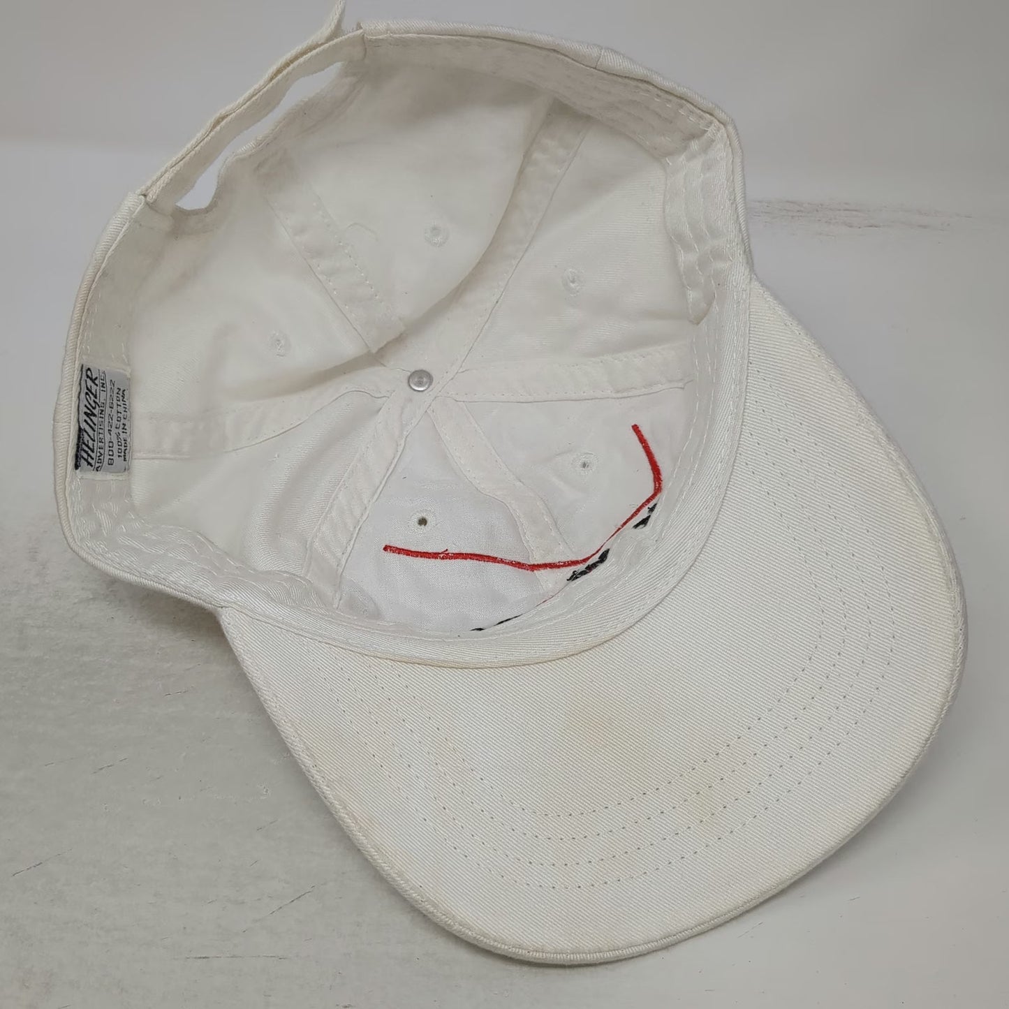 Helinger Verizon FiOS Baseball Cap White One Size 1-888-GET-FIOS Strapback Hat
