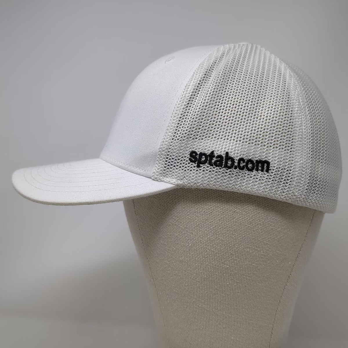 Port Authority White Baseball Cap XL Mesh Stockholm Precision Tools Patch Hat
