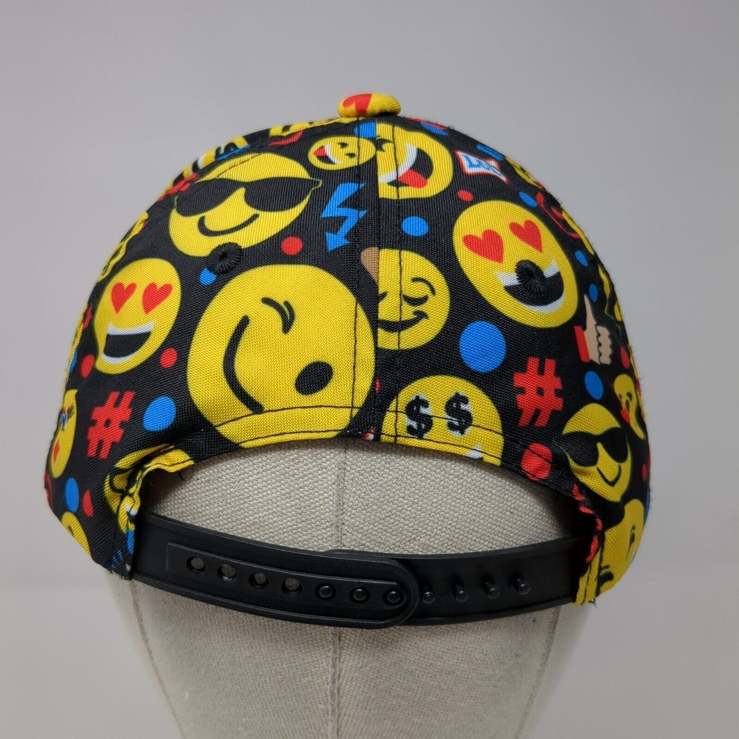 Emoji Smiley Face Snapback Hat Multicolor OSAdjust able Embroidered 6 Panel