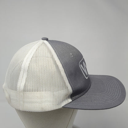 W420 Snapback Trucker Hat Gray OS Adjustable Embroidered Mesh Port Authority