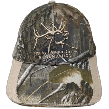 Outdoor Cap Rocky Mountain Elk Foundation Camo Green Hat Baseball Cap One Size