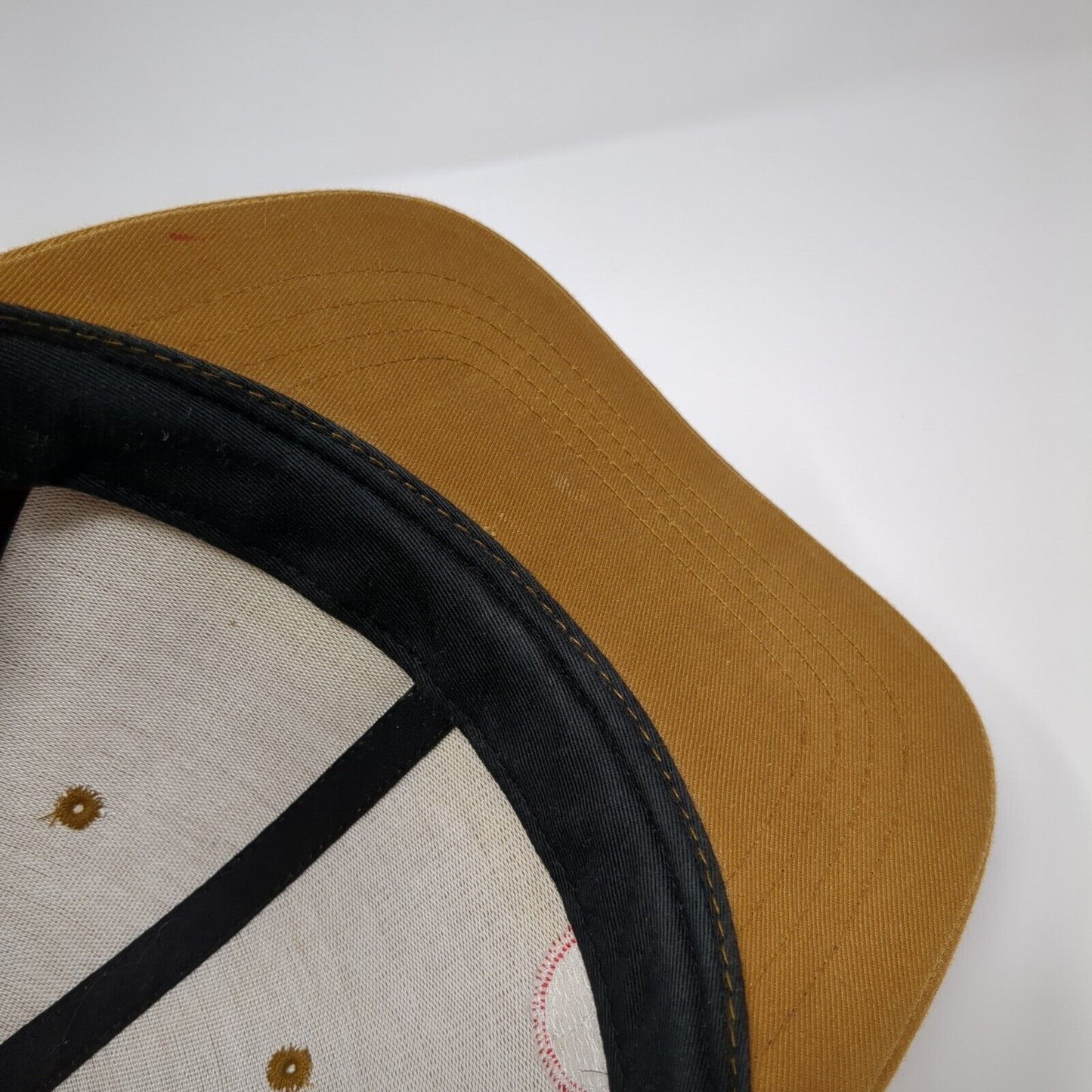 Billabong Snapback Hat Brown OSFA Adjustable Embroidered Vented Holes 6 Panel