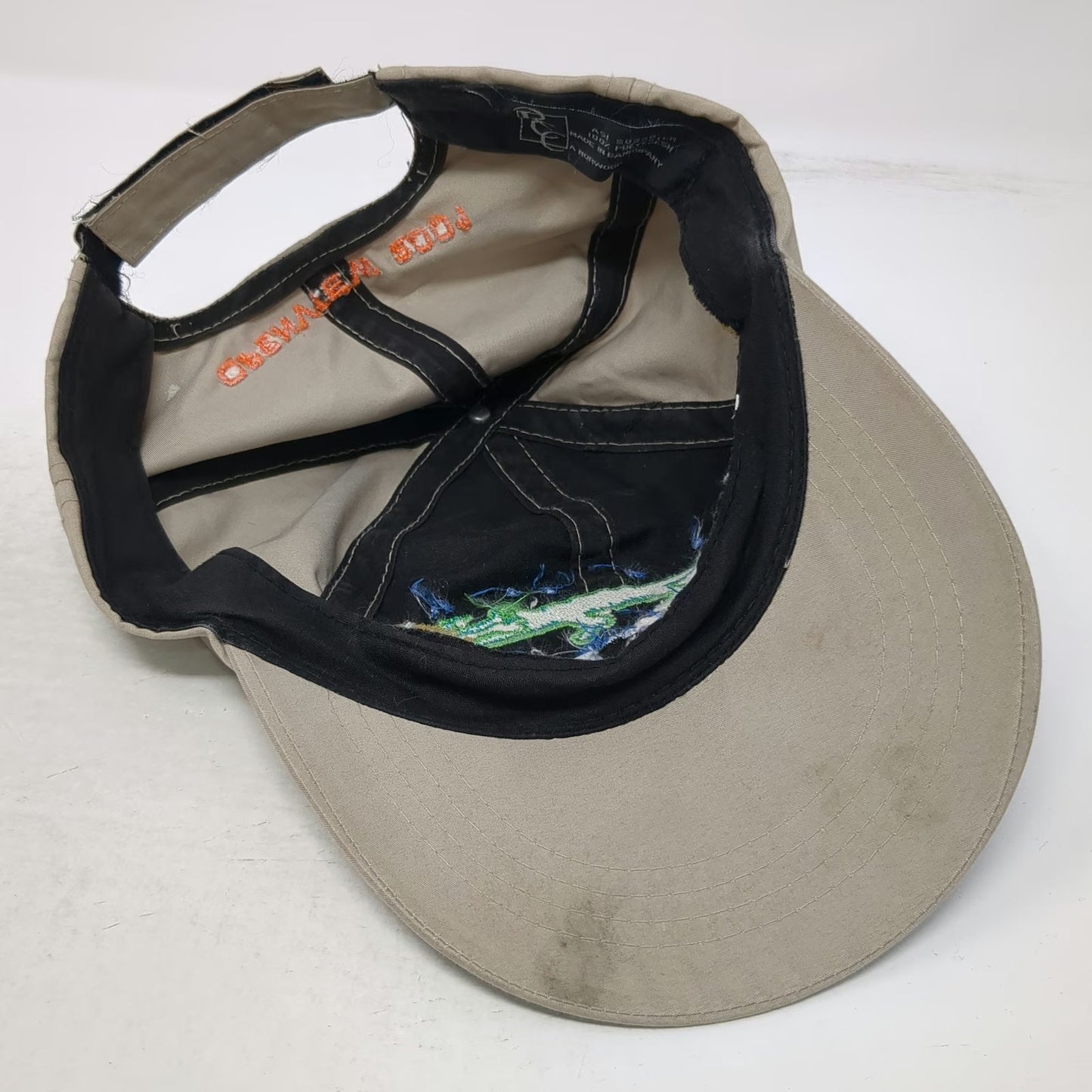 RCC Baseball Cap Beige Strapback New Orleans Alligator Openview 2001 Hat