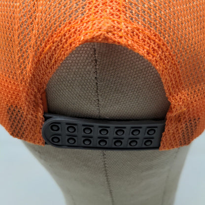 Franklin Equipment Mens Snapback Mesh Back Hat Gray Orange Size OSFM Embroidered