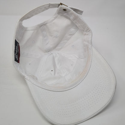 Eckos Slideback Baseball Cap White One Size Adjustable Vented Holes Blank