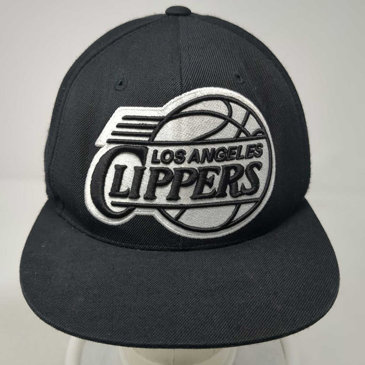 Mitchell & Ness NBA Los Angeles Clippers Snapback Black One Size Flat Brim Hat