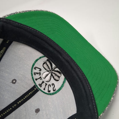 Mitchell & Ness Boston Celtics NBA Snapback Gray Green Black One Size Tweed Hat