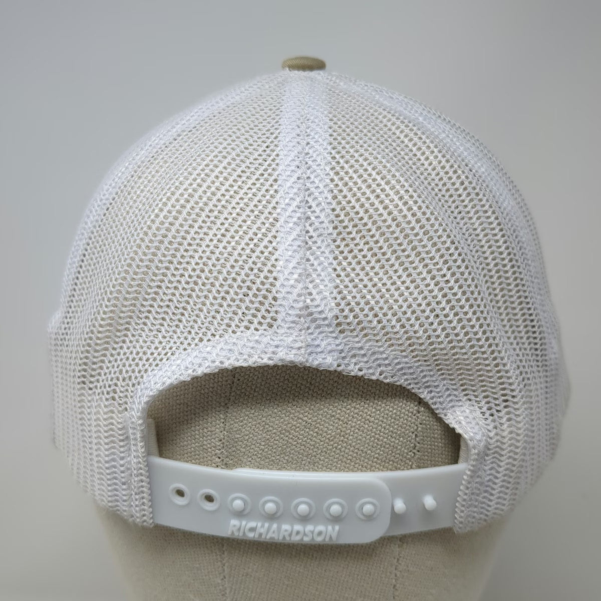 Richardson Trucker Hat Beige One Size Ray Poland & Sons Inc Mesh Snapback Hat