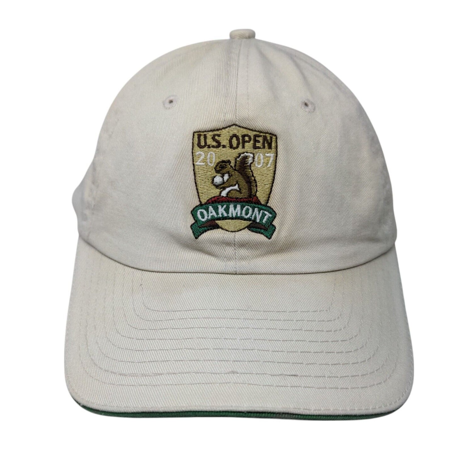 US Open Oakmont 2007 Slideback Hat Tan OSFA USGA Member Solid 6 Panel