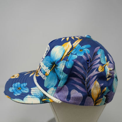 San Sun Boise Cascade Industrial Lumber 5 Panel Blue Floral One Size Hat Rope