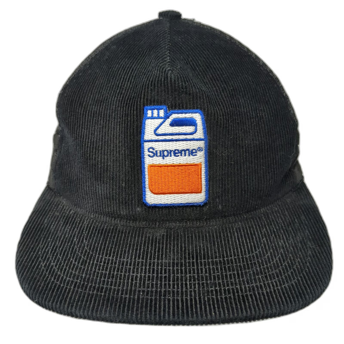 Supreme Trucker Hat Black One Size Corduroy Mesh Back Graphic Logo Made In USA