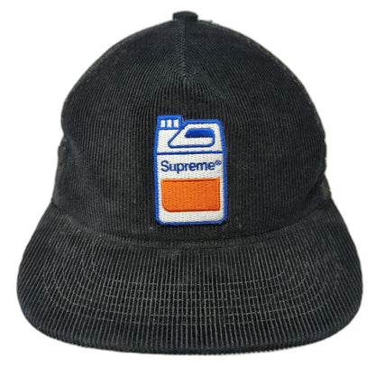 Supreme Trucker Hat Black One Size Corduroy Mesh Back Graphic Logo Made In USA