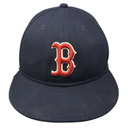 New Era Boston Red Sox MLB Snapback Hat Blue Red White One Size Flat Brim Logo
