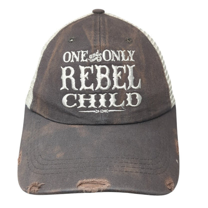 One And Only Rebel Child Strapback Trucker Hat Gray One Size Junk Gypsy
