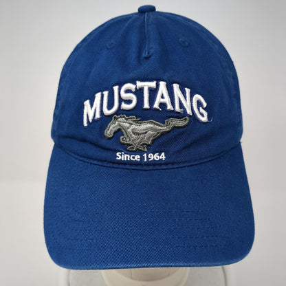 Ford Mustang Since 1964 Snapback Hat Blue One Size Adjustable Embroidered