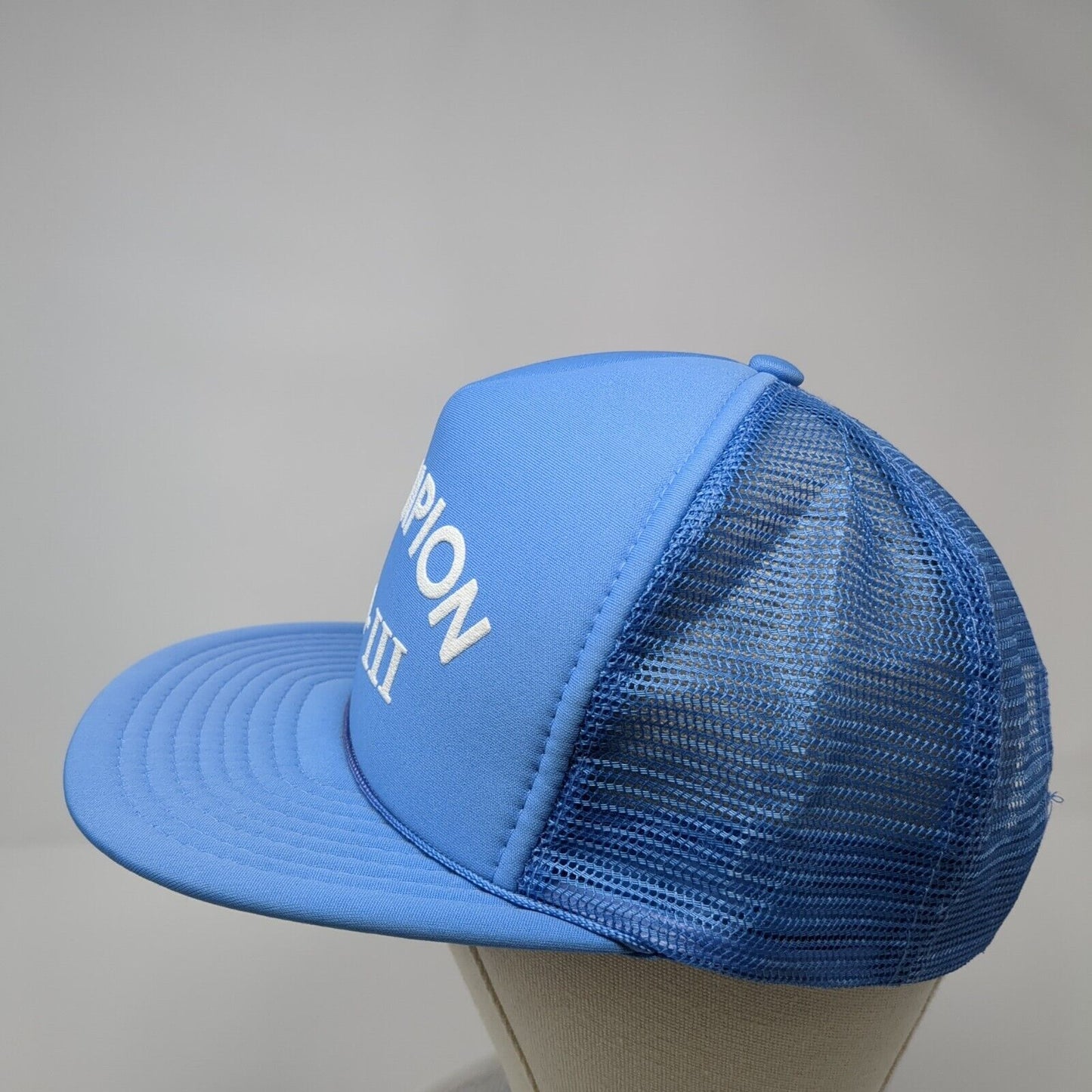 Champion Pro-III Snapback Rope Trucker Hat Blue One Size Mesh Back