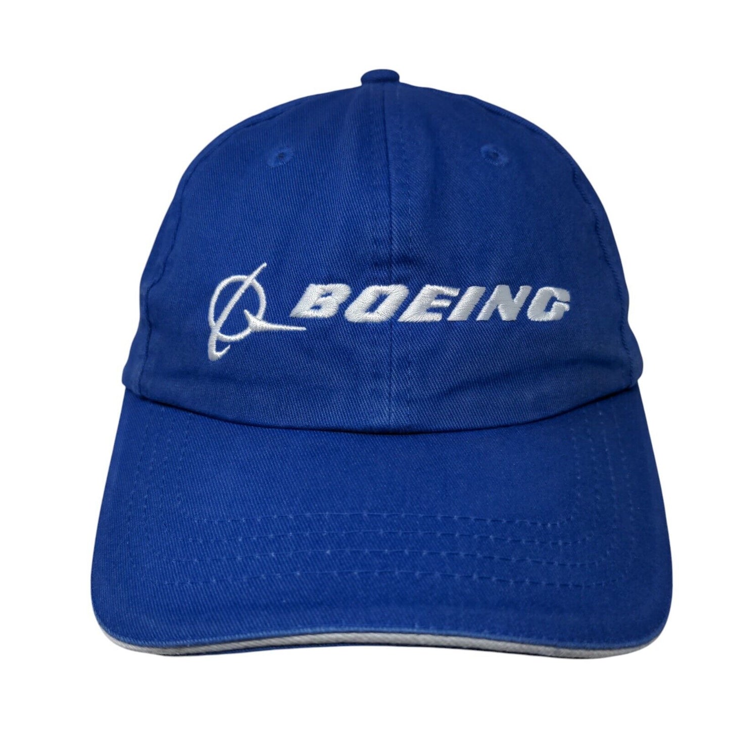 Boeing Slideback Hat Blue One Size Adjustable Embroidered 6 Panel