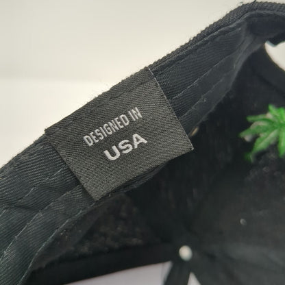 Snapback Black Green Camo Hat One Size High Life Marijuana Leaf 3D Embroidery