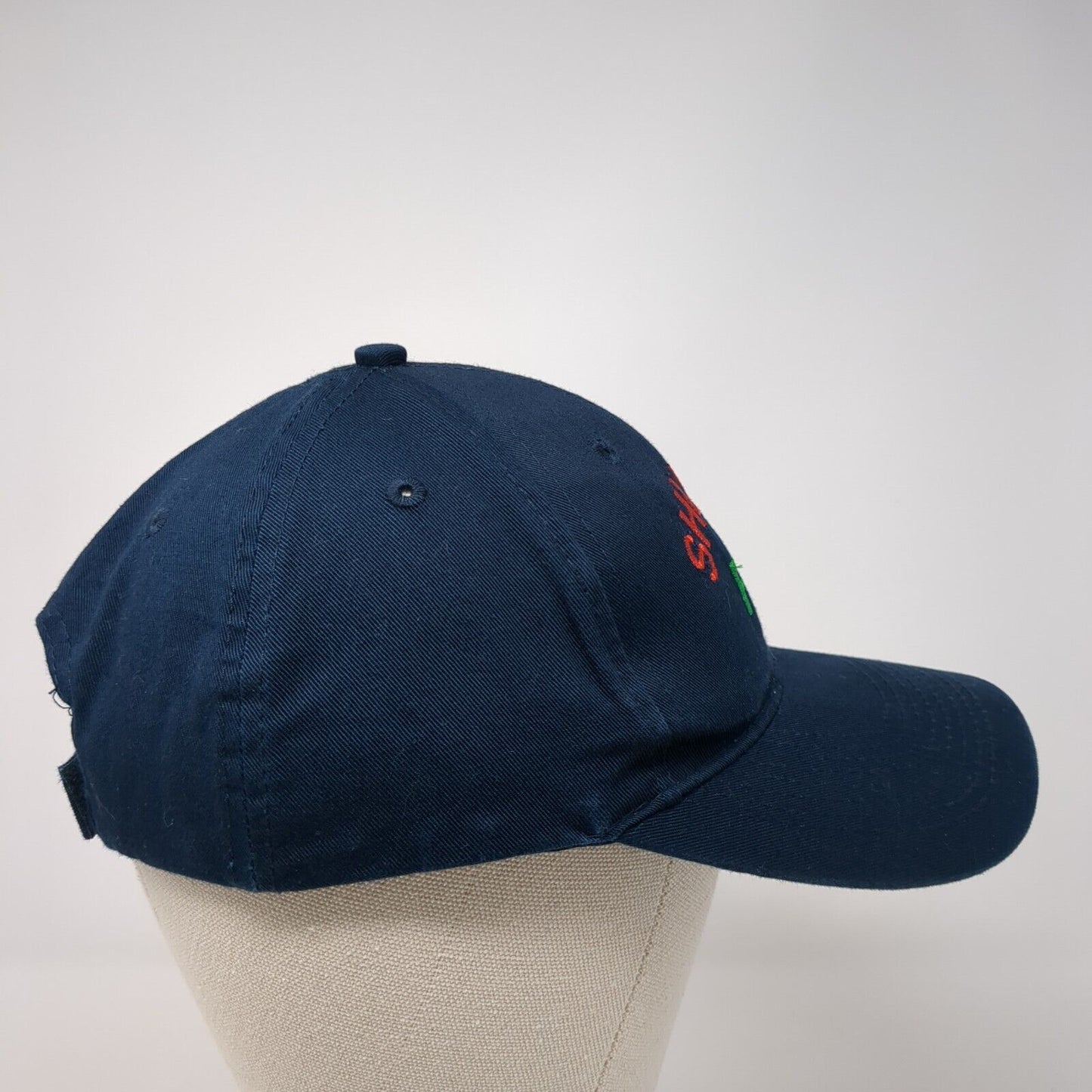 Shut Up And Fish Strapback Hat Blue OSFA Embroidered Port & Company