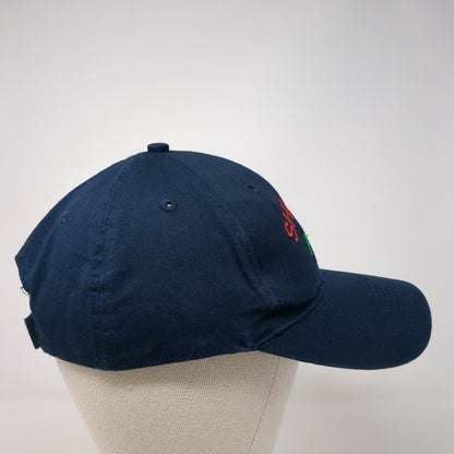 Shut Up And Fish Strapback Hat Blue OSFA Embroidered Port & Company