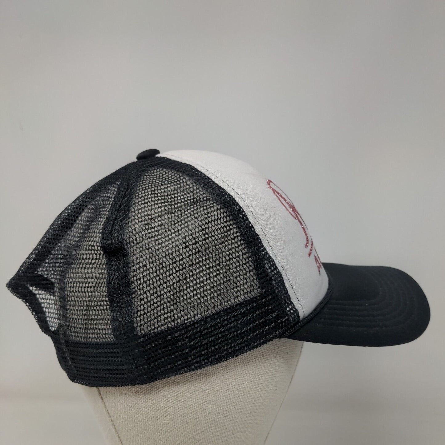 Rose All Day Snapback Trucker Hat Black OSFA Adjustable Mesh Back Rope