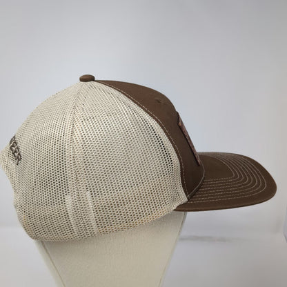 Outdoor Cap Trucker Hat Brown Beige One Size Mule Deer Foundation Volunteer
