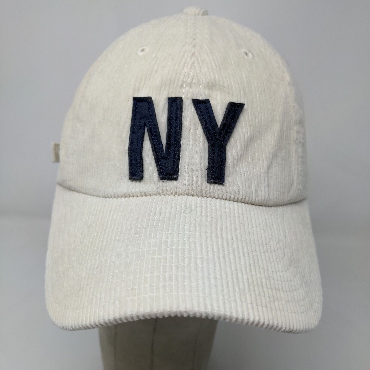 American Needle Men's Slideback Hat Tan Corduroy Embroidered New York Logo