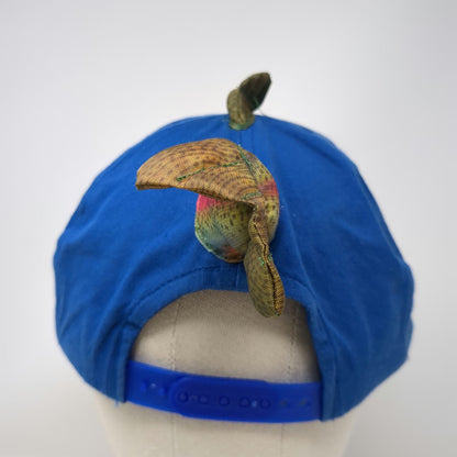 5 Panel Blue Hat One Size 3D Plush Rainbow Trout Novelty Fishing Snapback Cap