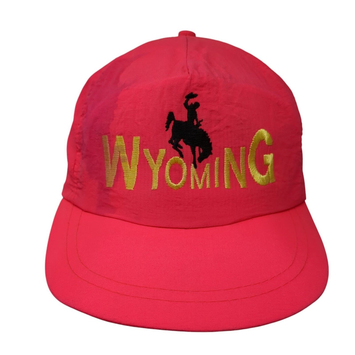 Wyoming Snapback Hat Pink OS Adjustable Embroidered Great Mountain West Supply