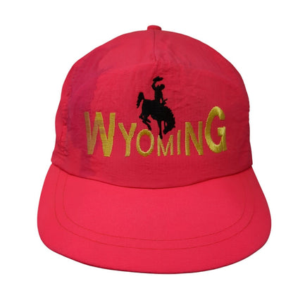 Wyoming Snapback Hat Pink OS Adjustable Embroidered Great Mountain West Supply