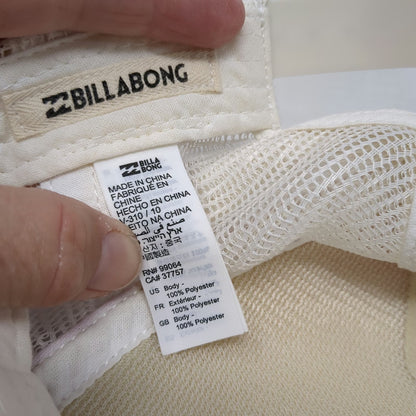 Billabong Trucker Hat Pink White One Size Wave Logo Mesh Back Snapback Surf Cap