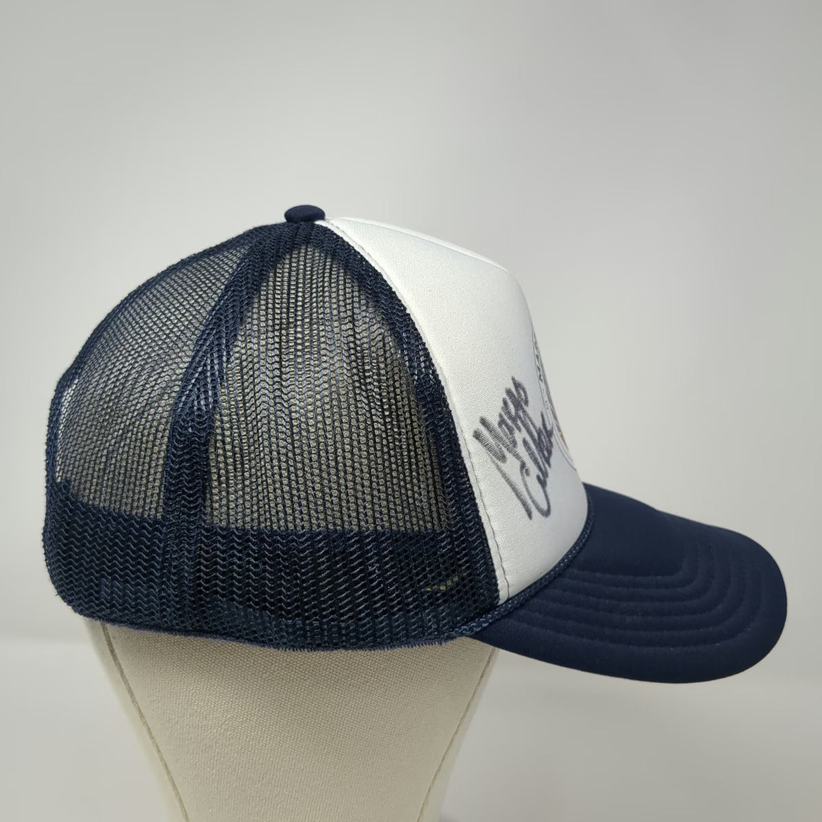 OTTO Trucker Hat Blue One Size Signed Margo Cilker Valley Heart's Delight Mesh