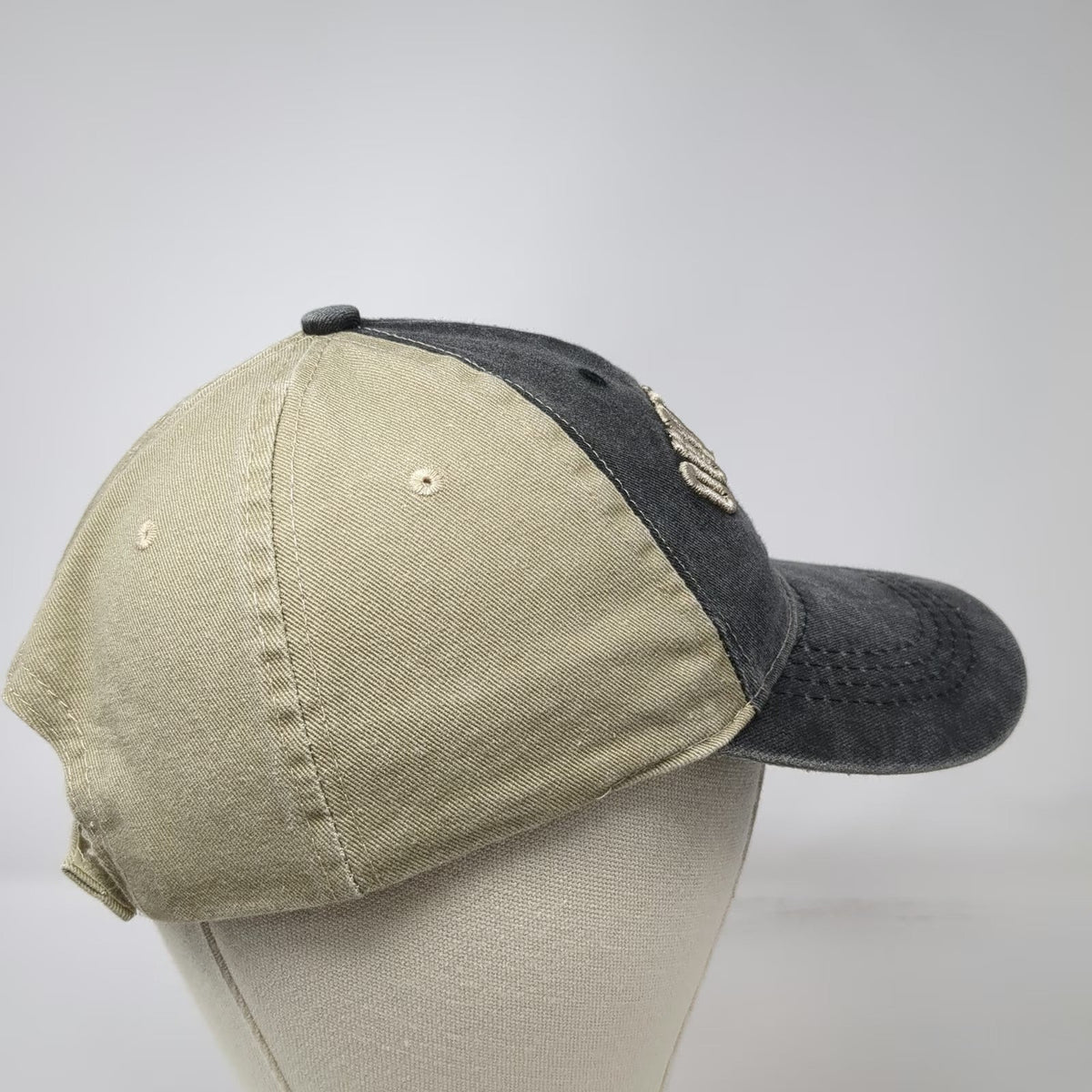 Beach Mart Baseball Cap Black Beige One Size Outer Banks NC Oars Strapback Hat