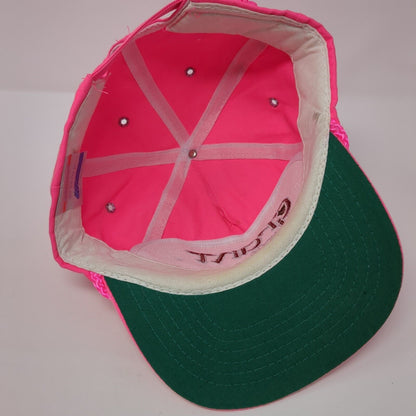 Grant Wood Specialties Slideback Hat Pink OS Adjustable Embroidered Rope San Sun