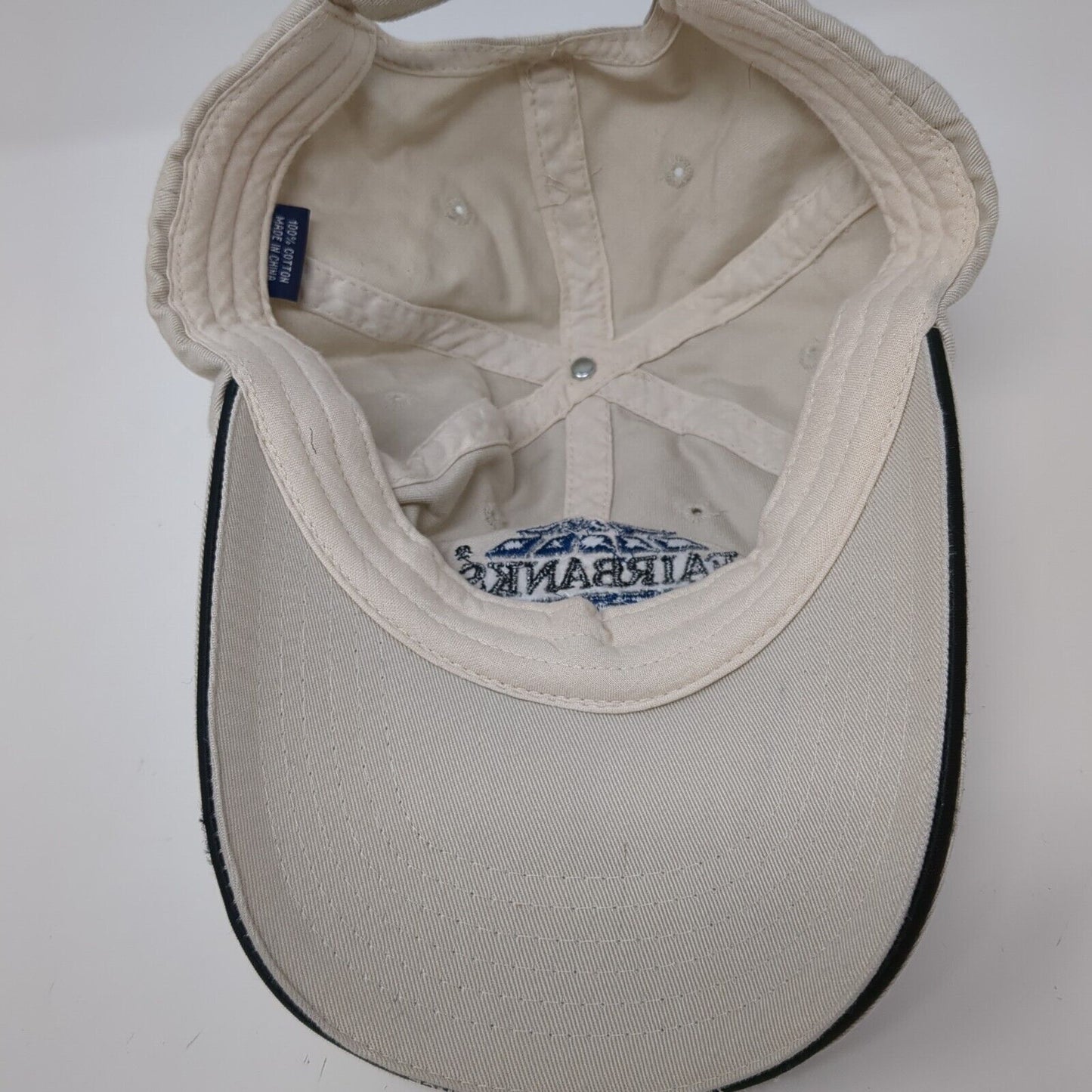 Fairbanks Slideback Hat Tan One Size Adjustable Embroidered 6 Panel