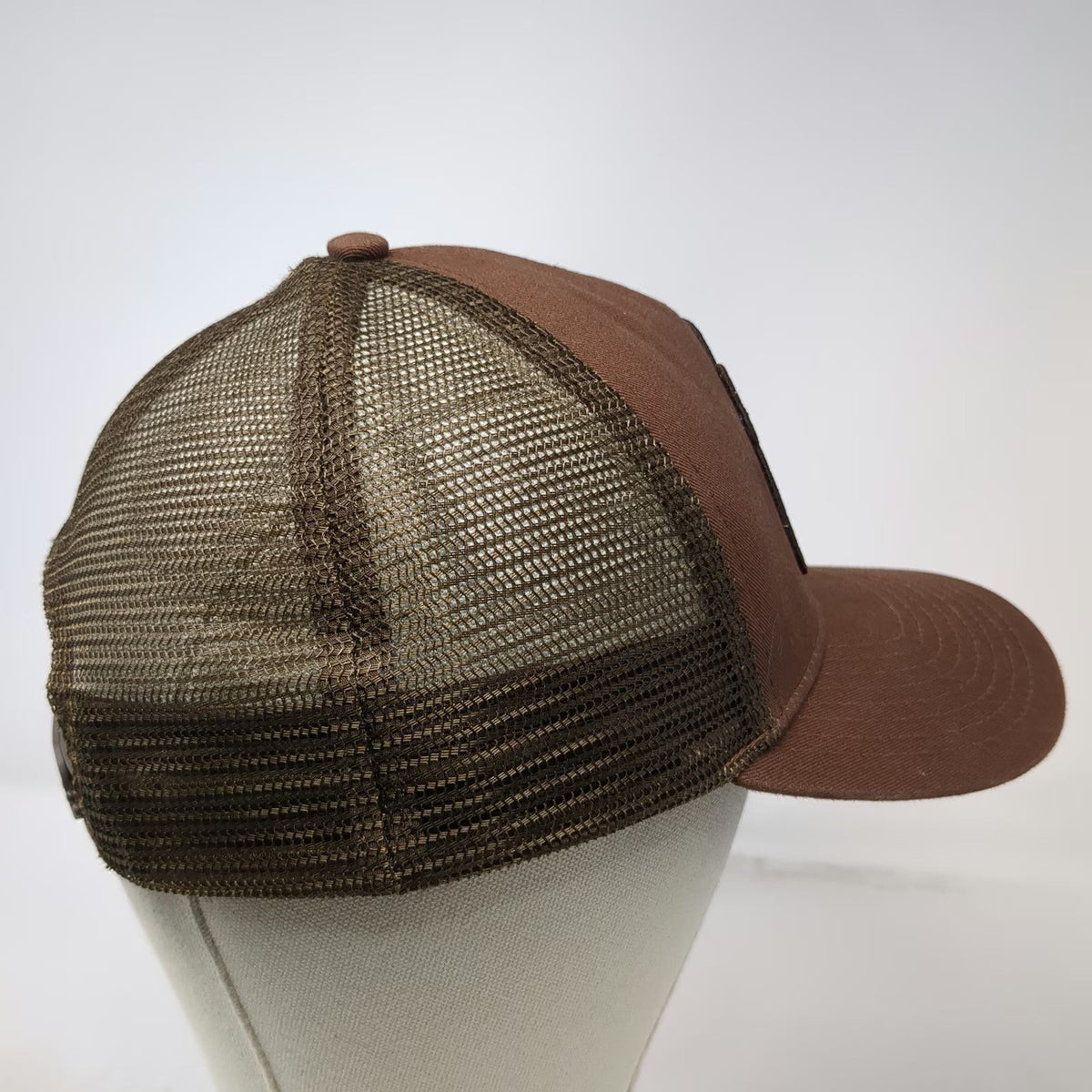 Tecovas Brown One Size Trucker Hat Mesh Snapback Hot Country Hits Logo Patch