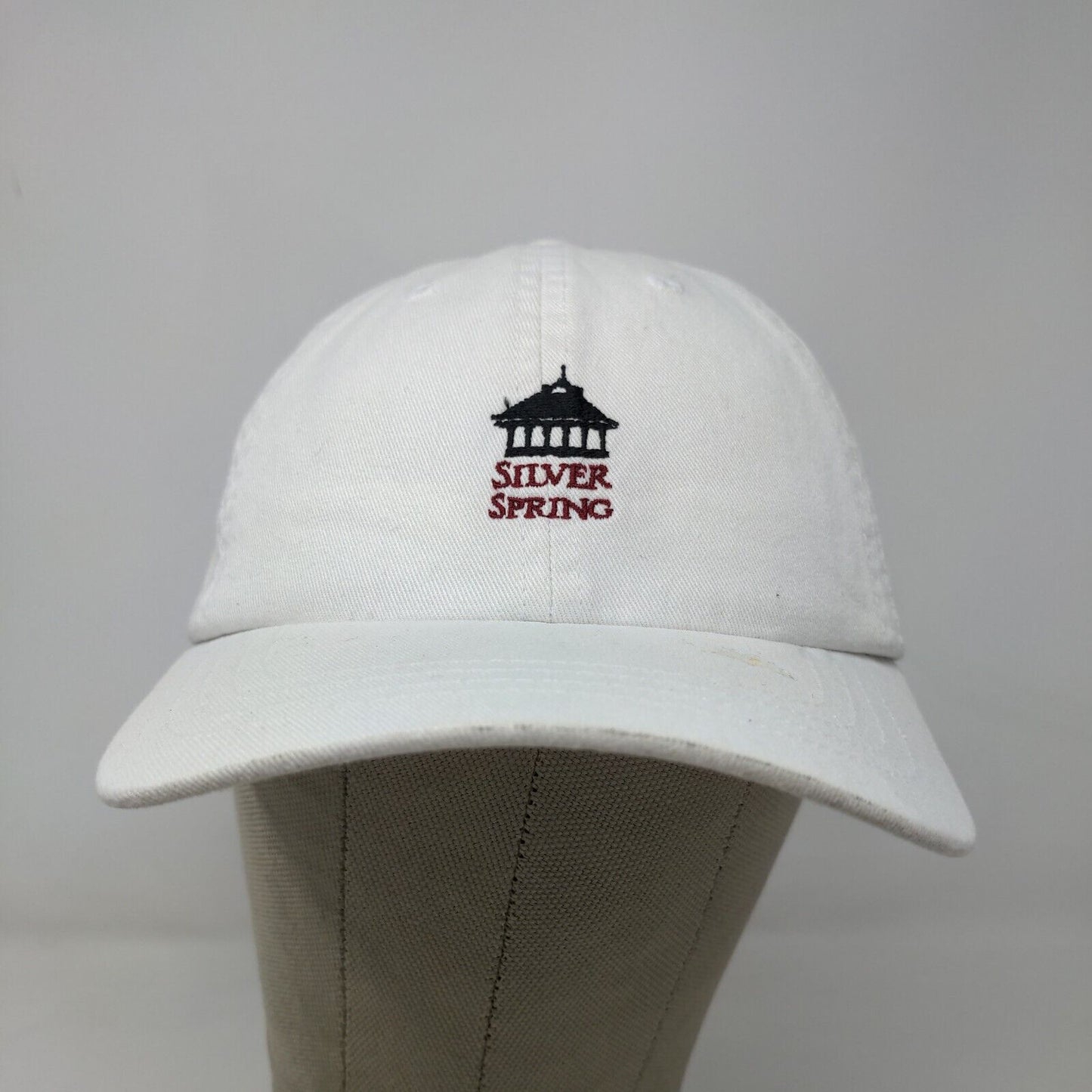 Silver Springs Boy's Slideback Hat White Size Ages 5-12 Embroidered Logo