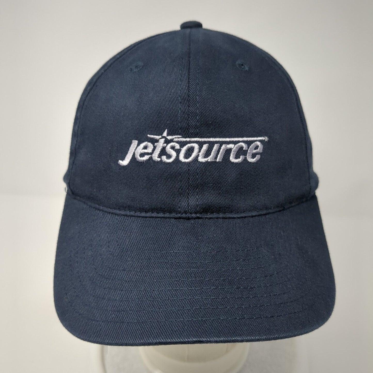 Jetsource Fitted Hat Blue S/M Embroidered Port Authority Solid 6 Panel