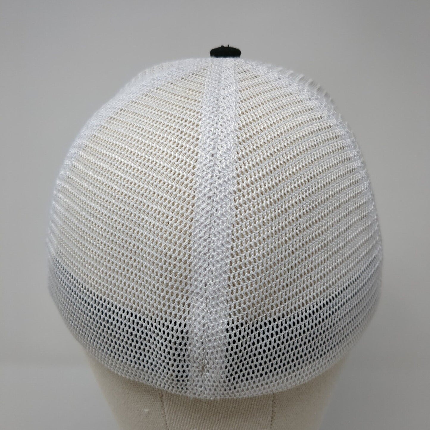 Platt Fitted Mesh Back Trucker Hat Black One Size Colorblock 6 Panel