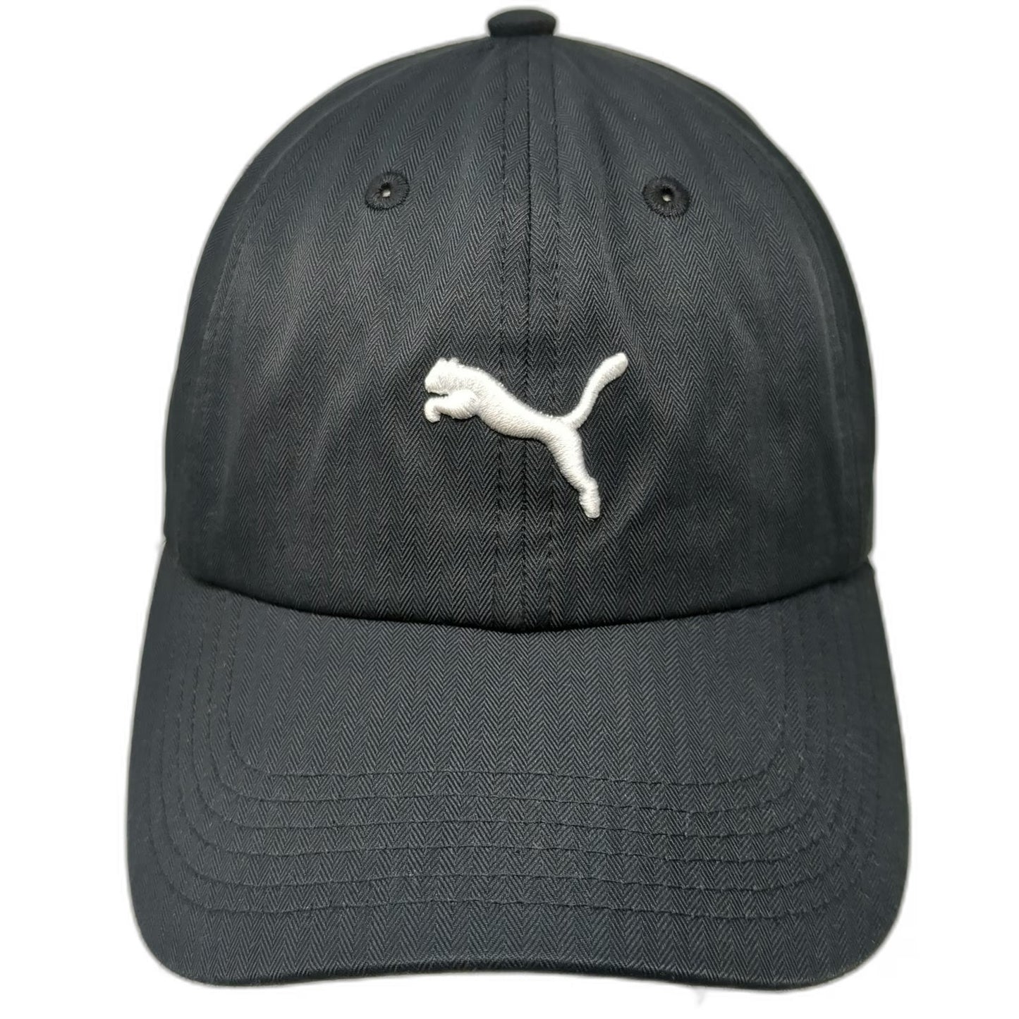 Puma Baseball Cap Black One Size Embroidered Cat Logo Slideback Polyester Hat