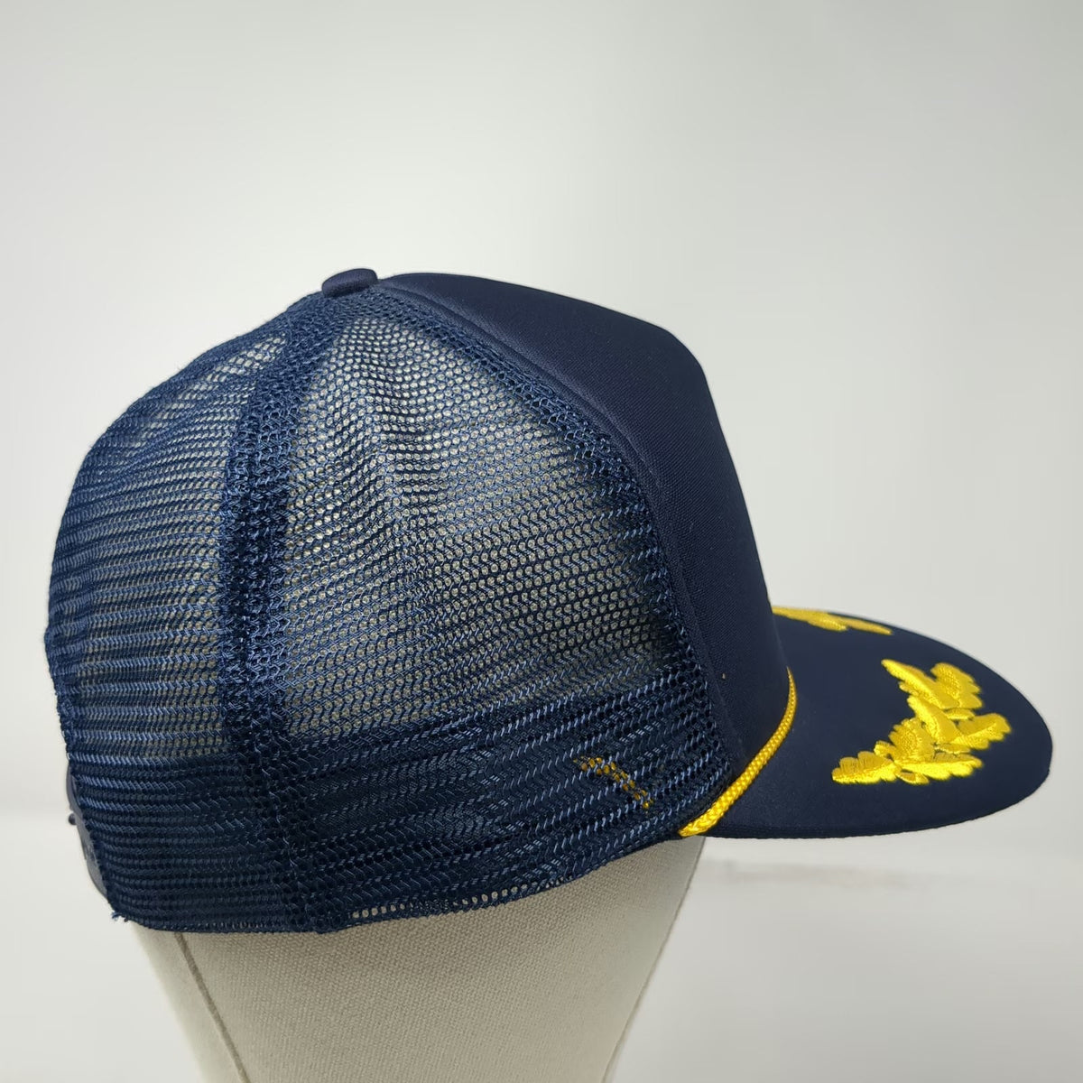 Otto Trucker Hat Blue OSFM Tuck Go For The Glory Fighter Jet Scrambled Eggs Mesh