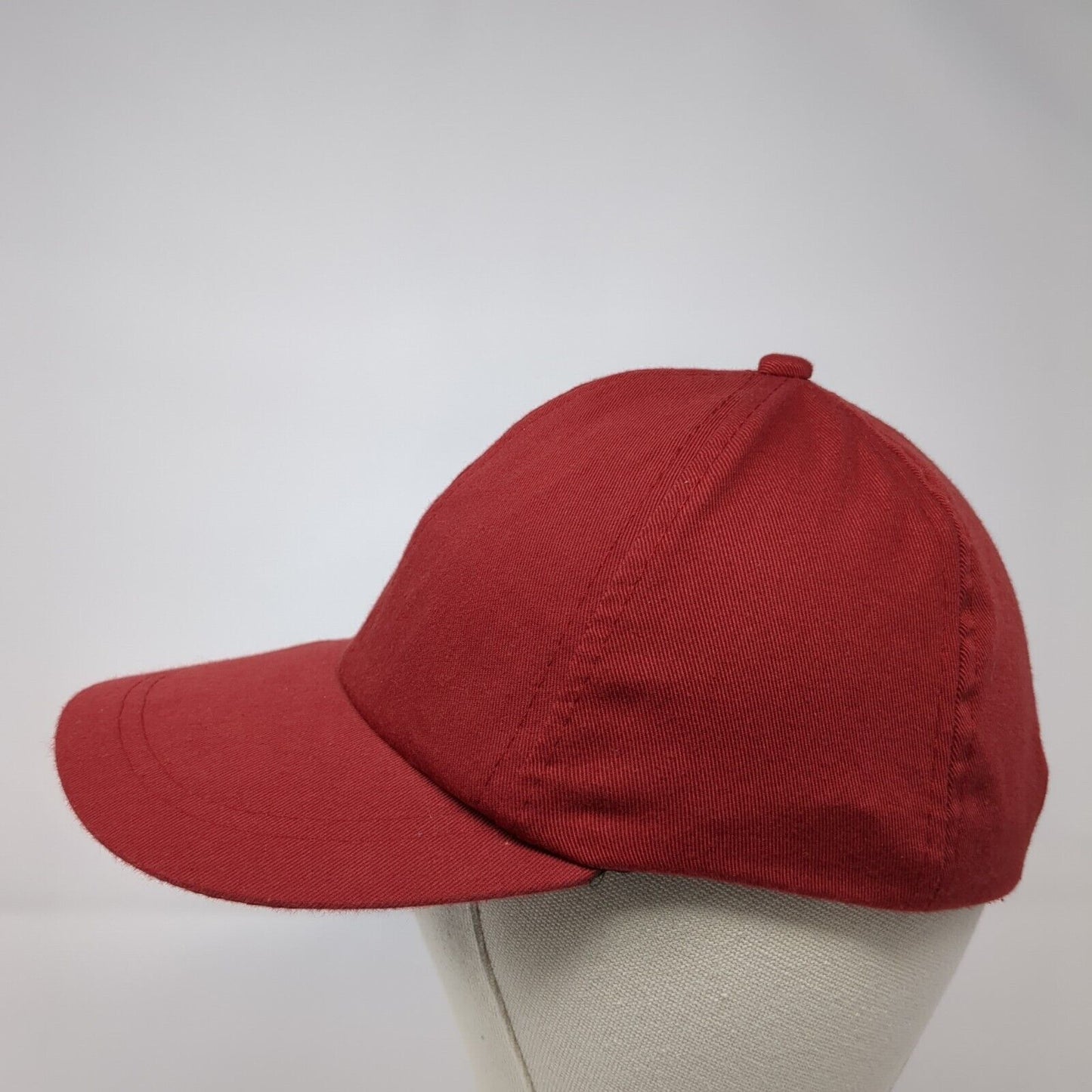 Unbranded Strapback Hat Red One Size Adjustable Lightweight 6 Panel Blank