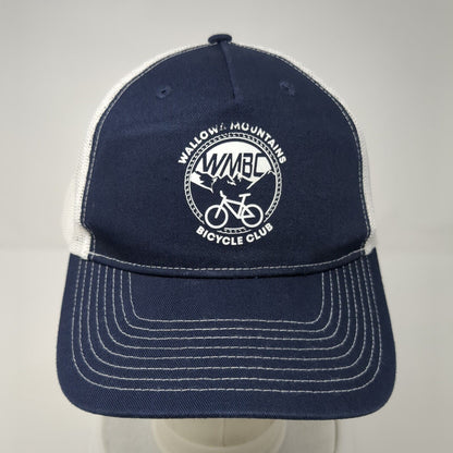 Wallowa Mountains Bicycle Club Snapback Trucker Hat Blue One Size Port Authority