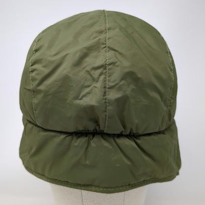 Topo Designs 5 Panel Green Hat One Size Ear Flaps Nylon Padded Winter Cap