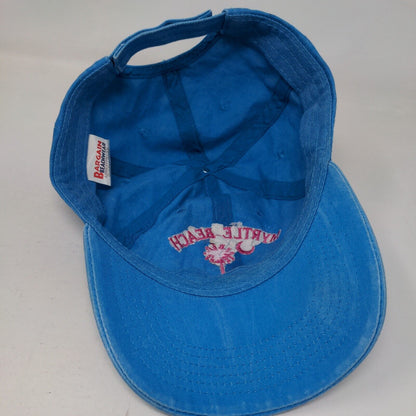Myrtle Beach South Carolina Strapback Hat Blue One Size Embroidered